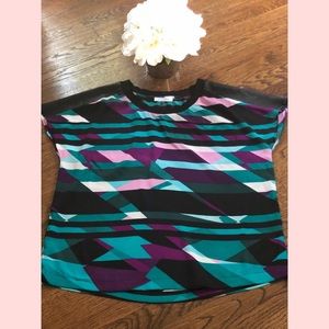 4/$20🎊Calvin Klein Top w. Faux Leather